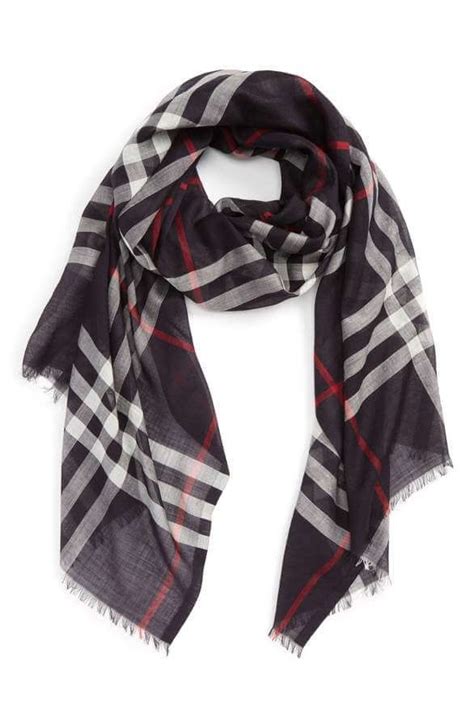 burberry giant check scarf navy|burberry giant check print scarf.